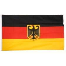 Fahnenwelt Német zászló címeres, sassal, 90x150 cm kültéri - deutsche Fahne, Flagge Deutschland dekoráció