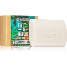 Faith in Nature Coconut & Shea Butter organikus szilárd sampon hidratálást és fényt biztosít 85 g sampon
