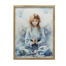 FAKERETES FALI PLAKÁT ANGYAL IMÁJA 30x40 CM grafika, keretezett kép