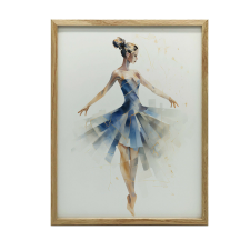  FAKERETES FALI PLAKÁT BALLERINA ELEGANCE OF DANCE 50x70 grafika, keretezett kép