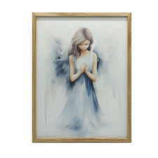FAKERETES FALI PLAKÁT KÉK SZÁRNYAK DALMÁJA 50x70 CM grafika, keretezett kép