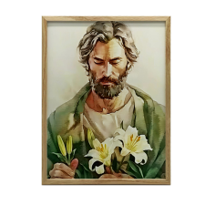  FAKERETES FALI PLAKÁT LILES SZENT JÓZSEF 50x70 grafika, keretezett kép