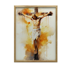 FAKERETES FALI PLAKÁT SZERELEM A KERESZTEN 50x70 CM grafika, keretezett kép