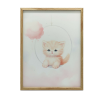  FAKERETES PLAKÁT FALRA SÖTÉTBARNA JOYFUL CAT 50x70 CM