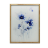 FAKERETES PLAKÁT FALRA SÖTÉTBARNA KÉK VIRÁGOK 50x70 CM