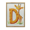  FAKERETES PLAKÁT FALRA SÖTÉTBARNA ZSIRÁF D BETŰVEL 50x70 CM