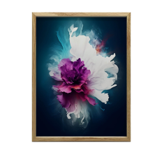 FAKERETES PLAKÁT VIRÁGBA 70x100 CM grafika, keretezett kép
