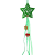 Fakopáncs Ajtó- és ablakdísz filcből (zöld csillag, lógó szalaggal)