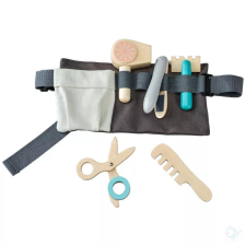 Fakopáncs Fodrászkészlet fából (szürke övtáskával) fajáték