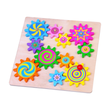 Fakopáncs Forgatható fogaskerekek, tálcán puzzle, kirakós