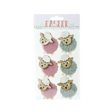 Fakopáncs Húsvéti öntapadós dekorációs figurák (6db-os, bárányok) fajáték