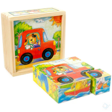 Fakopáncs Mesekocka 9 db-os (autós) puzzle, kirakós