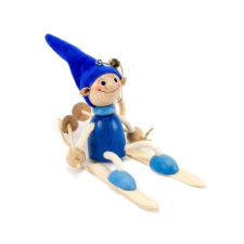 Fakopáncs Rugós figura (síelő manó, kék) játékfigura