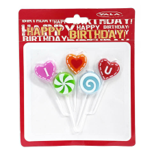 Fakopáncs Szülinapi gyertya, 5 db-os (nyalóka formájú) party kellék