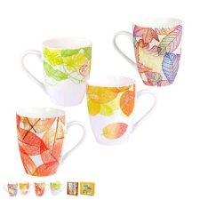  Faleveles porcelán bögre szett - 4 darabos bögrék, csészék