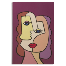 Falfestmény arc új -b- 60x3x90cm grafika, keretezett kép