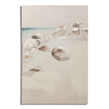 Falfestmény strand -b- 80x3x120cm grafika, keretezett kép
