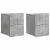  Fali éjjeli szekrény 2 pcs Betonszürke 33 x 34,5 x 43 cm