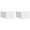  Fali éjjeli szekrény 2 pcs Fehér 33 x 34,5 x 24 cm Szerelt Fa