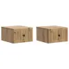  Fali éjjeli szekrény 2 pcs Kézműves Tölgy 33 x 34,5 x 20 cm