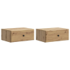  Fali éjjeli szekrény 2 pcs Kézműves Tölgy 49 x 34,5 x 20 cm