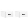  Fali éjjeli szekrény 2 pcs Magasfényű Fehér 34,5 x 33 x 20 cm