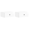  Fali éjjeli szekrény 2 pcs Magasfényű Fehér 49 x 34,5 x 20 cm