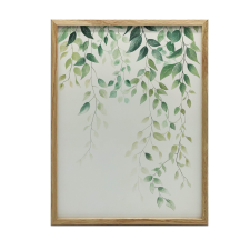 FALI PLAKÁT ALUMÍNIUM KERETBEN ZÖLD LEVÉSEK 50X70 CM grafika, keretezett kép