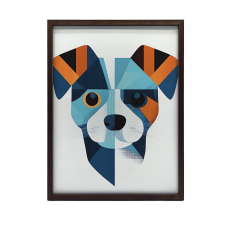 FALI PLAKÁT ALUMÍNIUM KERETBŐL JOYFUL JACK RUSSELL 60x90 grafika, keretezett kép