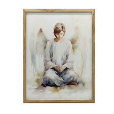 FALI PLAKÁT ANGYAL IMAFIÚ PASZTELL SZÍNŰ 40x50 CM grafika, keretezett kép