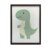 FALI PLAKÁT ARANY ALUMÍNIUM KERETBEN, MOSOLYGÓ DINOSZAURUS 70x100 CM