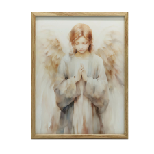 FALI PLAKÁT ARANY KERETBEN GYENGE IMÁDSÁG 60x90 CM grafika, keretezett kép
