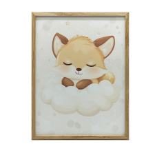 FALI PLAKÁT ARNYOS FOX FELHŐ KERET NÉLKÜL 50x70 CM MATTE grafika, keretezett kép
