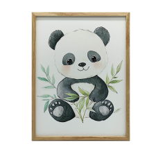FALI PLAKÁT ARNYOS PANDA A LEVELEK KÖZÖTT KERET NÉLKÜL 30X40 CM grafika, keretezett kép