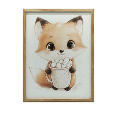 FALI PLAKÁT ARNYOS RÓKA MELEG CSOKOLÁDIVAL KERET NÉLKÜL 40x50 CM grafika, keretezett kép