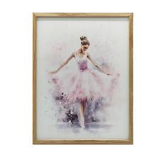 FALI PLAKÁT BALLERINA BÁJOS TÁNC FEKETE KERET 30x40 CM grafika, keretezett kép