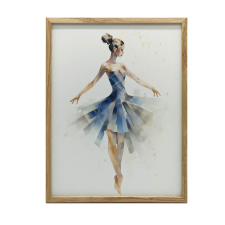 FALI PLAKÁT BALLERINA TÁNC ELEGANCE KERETBEN 70x100 CM grafika, keretezett kép