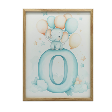  FALI PLAKÁT ELEFÁNT FELHŐN O BETŰVEL 50x70 CM KERET NÉLKÜL grafika, keretezett kép