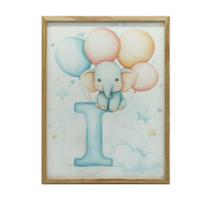 FALI PLAKÁT ELEFÁNT I. BETŰN 50x70 cm KERET NÉLKÜL, MATT grafika, keretezett kép