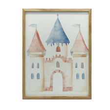 FALI PLAKÁT FA KERETBEN AZ ÁLMOK VÁRA 50x70 CM grafika, keretezett kép