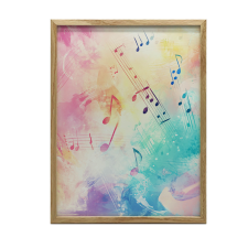 FALI PLAKÁT FA KERETBEN JOYFUL MELODY 50x70 CM grafika, keretezett kép