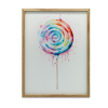  FALI PLAKÁT FA KERETES SZIVÁRVÁNYOS LOLLY GYERMEKEKNEK 50x70 CM