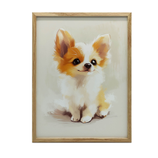  FALI PLAKÁT FEHÉR KERETES CORGIA GYERMEKEKNEK 30x40 CM MATTE grafika, keretezett kép
