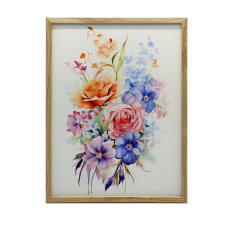 FALI PLAKÁT FEHÉR KERETES ÉTERikus KERTI CSOKOZ 30x40 CM grafika, keretezett kép