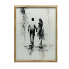FALI PLAKÁT FEKETE-FEHÉR INTIM KERET NÉLKÜL ROMANTIC 50x70 grafika, keretezett kép
