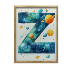  FALI PLAKÁT GALAXY Z BETŰ KERETBEN 50X70CM MATT PAPÍR grafika, keretezett kép