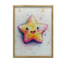 FALI PLAKÁT JOYFUL STAR KERET NÉLKÜL, MATT 50x70 CM grafika, keretezett kép