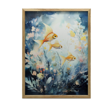 FALI PLAKÁT KERET NÉLKÜL A VÍZALATI KÍMÉLETES VILÁGA 50x70 CM grafika, keretezett kép