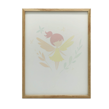  FALI PLAKÁT KIS TÜNDÉR RÓZSASZÍN HAJBAN KERETTEL 50x70 CM grafika, keretezett kép