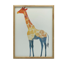 FALI PLAKÁT MOZAIK ZSIRÁF KERET NÉLKÜL 50x70 CM MATT grafika, keretezett kép